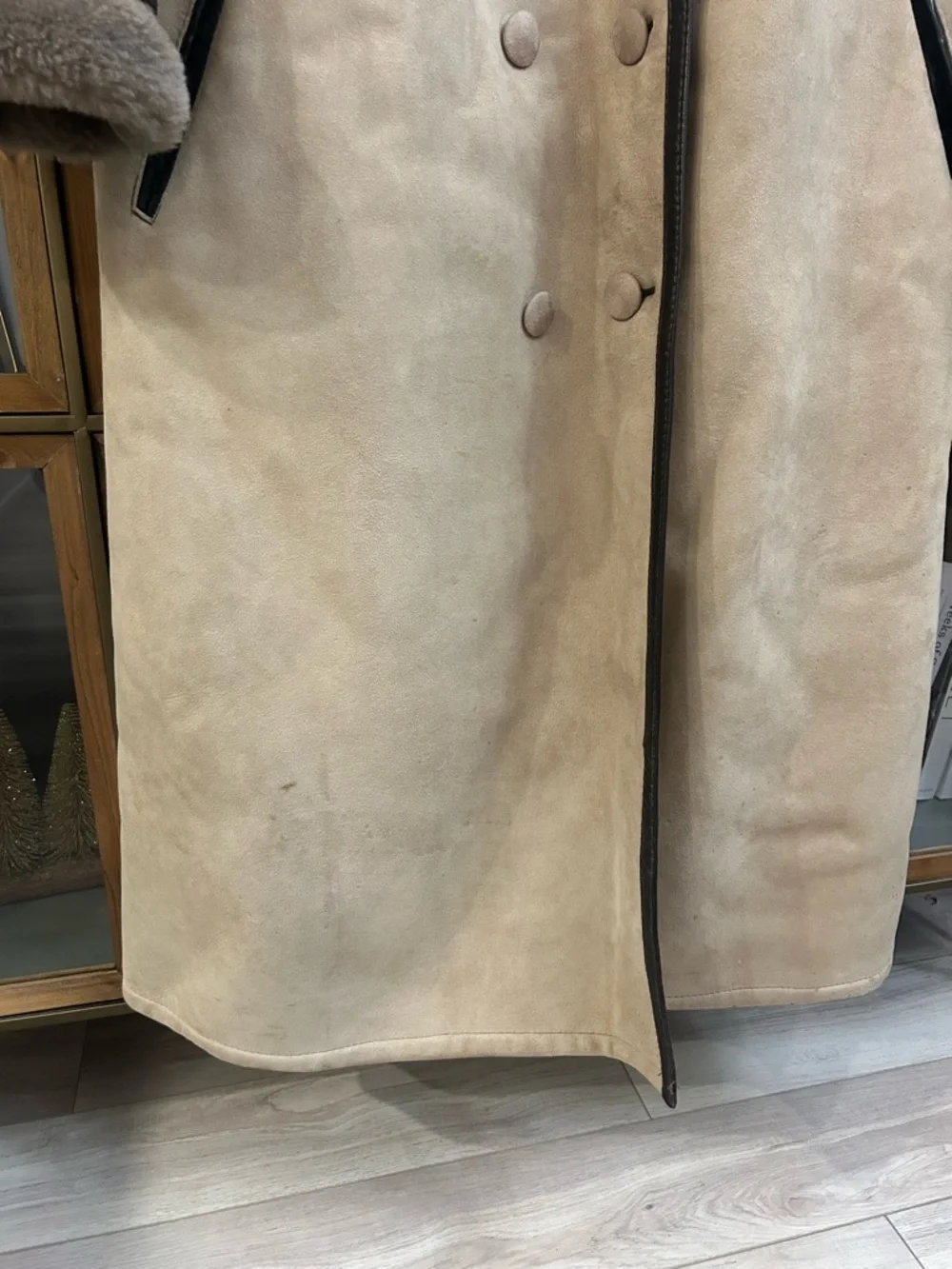 Vintage Genuine Leather Sheepskin Long Coat - Picture 5 of 16